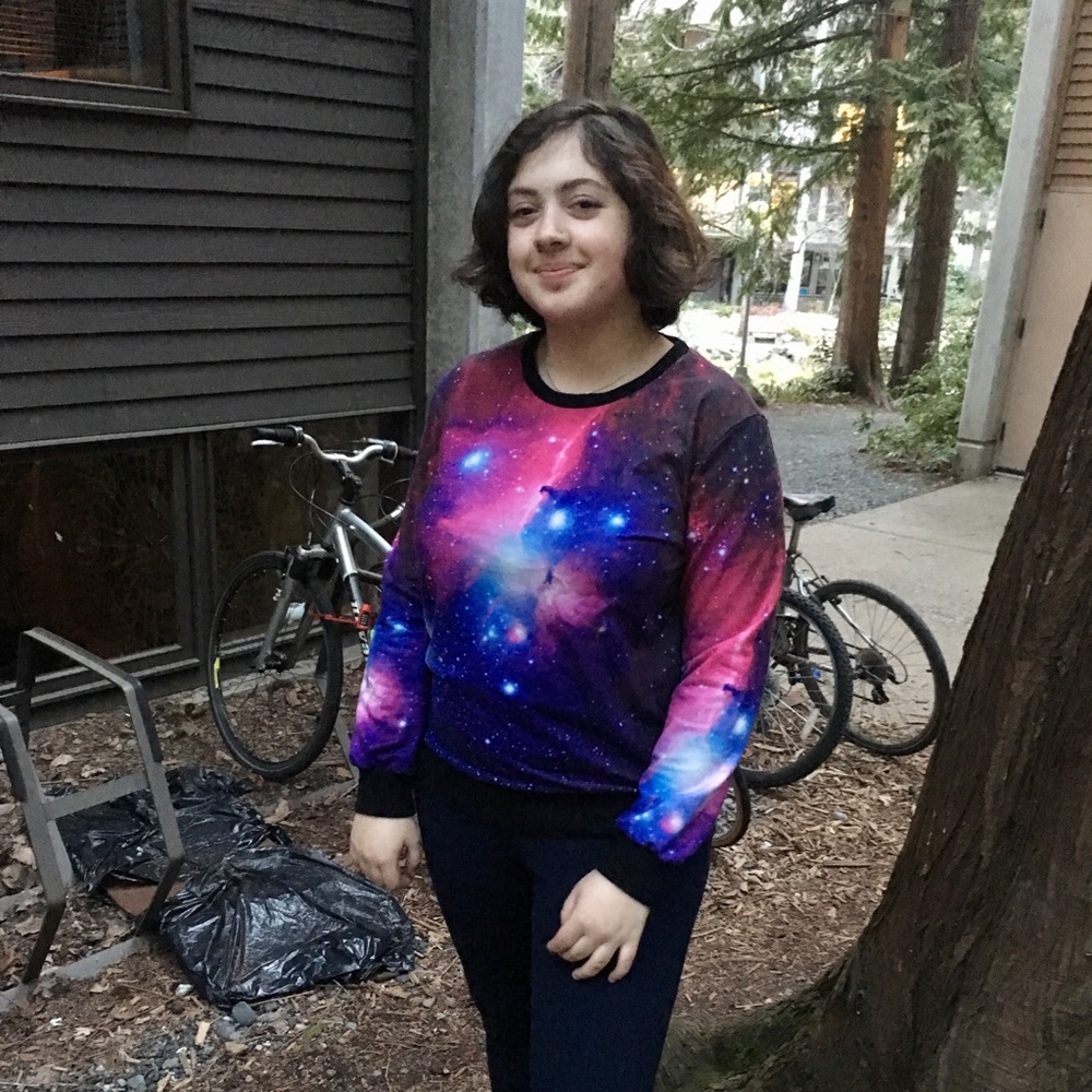Galaxy Print Sweatshirt Large